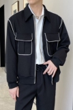 2025男新款宽松翻领痞帅工装拉链夹克外套A202JK3019P125，男装夹克，星座1311（原A202）