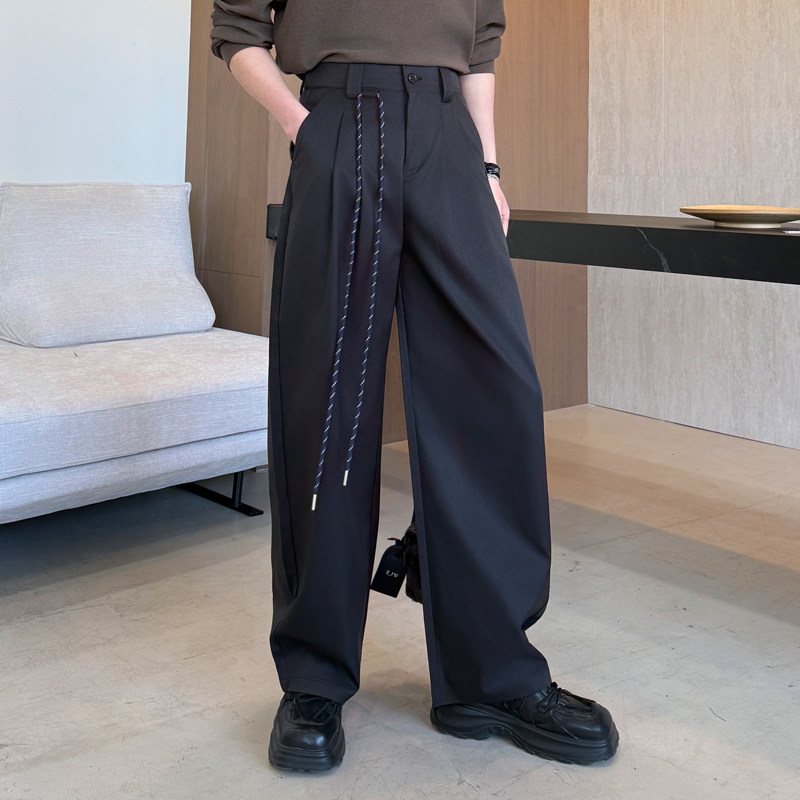 2026春夏新款男士老钱简约阔腿直筒长裤高街休闲裤潮1311K590P70，男装休闲裤，星座1311（原A202）