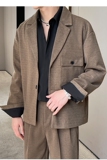 2025毛呢秋冬小西装男宽松潮流高级感痞帅休闲西服A202XZ202P125，男装西服套装，星座1311（原A202）