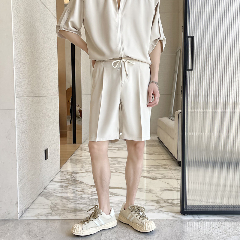 2025男士夏季薄松紧短款西裤冰丝休闲五分裤直筒短裤A202DK31P50,男装西裤,星座1311（原A202）