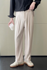 2025春夏宽松小直筒休闲裤潮轻熟风抖音男士长裤A202K1006P65图片