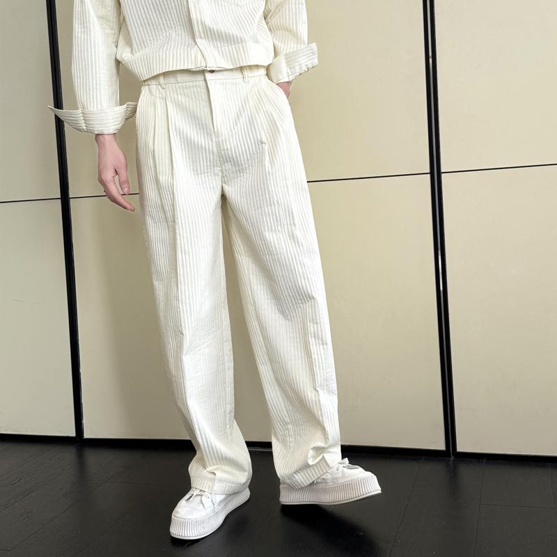 2025春夏新款男士宽松直筒拖地轻奢高级感ins休闲裤潮A202K621P65,男装休闲裤,星座1311（原A202）