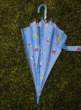 *微瑕*蓝色系日单老鼠高老狗唐鸭一片式安全儿童男孩雨伞