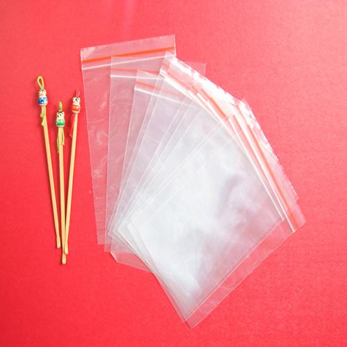 龙燕佳牌封口袋 厘米5*7*8丝PE自封袋 透明密封袋100只