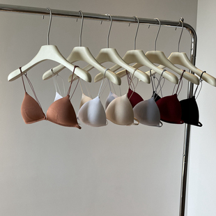 胸罩性感 三角杯细肩带美背文胸无钢圈小胸前扣式 法式 内衣女超薄款