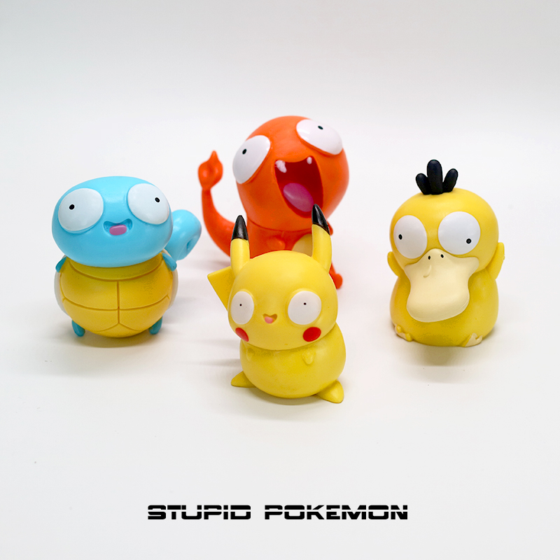 精灵两用御四傻可爱萌皮卡丘系列盲盒桌面车载摆件生日礼物