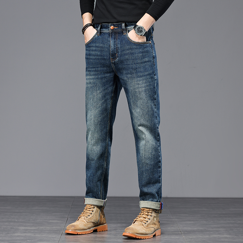 潮流直筒牛仔裤男秋款百搭裤子