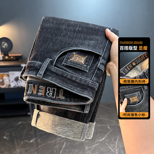 款 爆款 2025新款 男装 轻商务休闲裤 秋季 显瘦百搭直筒长裤 8829 牛仔裤