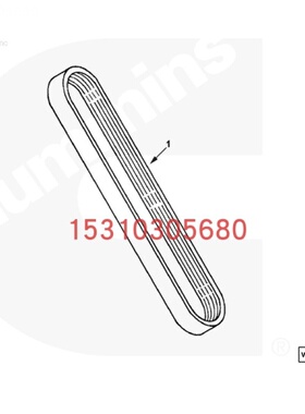 现代R350LVS履带挖掘机(钩机)康明斯配件皮带139445 178636零件