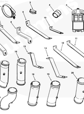 康明斯凸缘软管 驼峰式软管HOSE,HUMP3030788试验EQB140零件