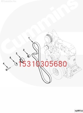康明斯 柴油机 BELT CUMMINS皮带70175 178432 181514配件机头