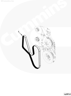 柳工CLG950E(国三)挖掘机(钩机)康明斯配件皮带3955190 3289716