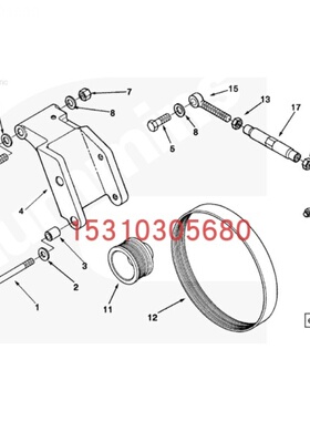 龙工LG6151挖掘机(钩机)康明斯配件皮带3807296 214701零件