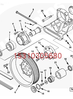 徐挖225LC-8A挖掘机(钩机)康明斯配件皮带126841 178549零件