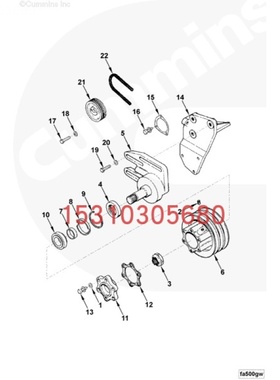 山重建机GC218-8挖掘机(钩机)康明斯配件皮带132261 178574零件