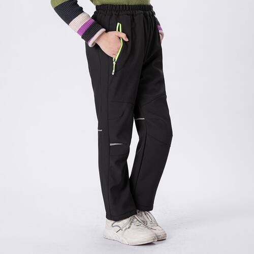 春秋款24新款儿童防泼水透气耐磨户外徒步登山骑行裤男女童冲锋裤