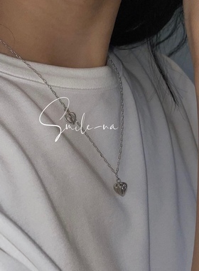 925纯银时尚立体韩国项链小众