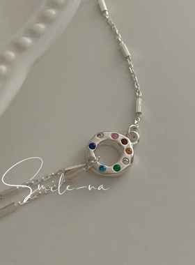 韩国925纯银不规则小众项链