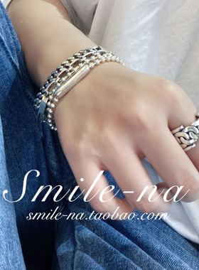 韩国进口925纯银宽版戒指重工