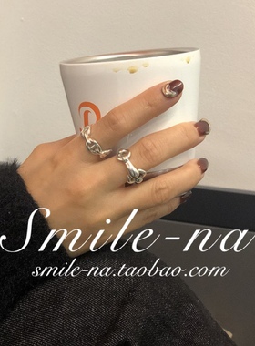 韩国进口设计款纯银圆圈实心戒指