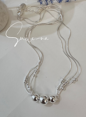 小众设计925纯银不规则几何项链女轻奢高级感锁骨链颈链