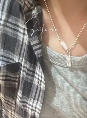 天然别针拼接小众925纯银925纯银