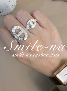 韩国进口925纯银重工猪鼻子简约