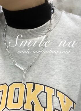 韩国东大门进口925棍子粗狂项链