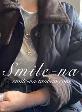 韩国纯银猪鼻子吊坠项链毛衣链