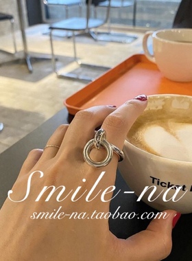 韩国进口ins设计师款实心圆环