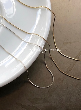 韩国进口925纯银蛇骨链百搭素链时尚裸链锁骨链项链