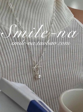 925纯银天然手工别针珍珠链条