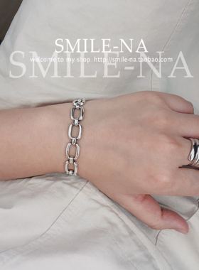 韩国东大门进口925粗女粗链条