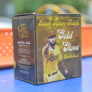 美国棒球大联盟游骑兵树脂摇头玩偶人偶金手套 Kiner-Falefa