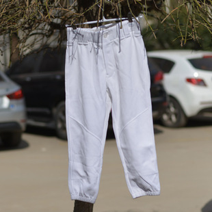 收口 膝部加厚青少年补强垒球裤 日式 rawlings白色七分棒球裤