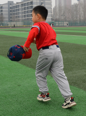 垒球 rawlings 灰色少年儿童收口七分九分棒球裤子BTB1010R