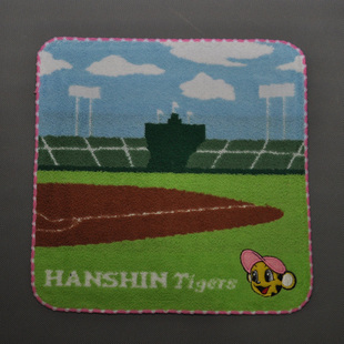 日本棒球NPB阪神虎 Hanshin Tigers 球迷纪念小方巾 甲子园球场版