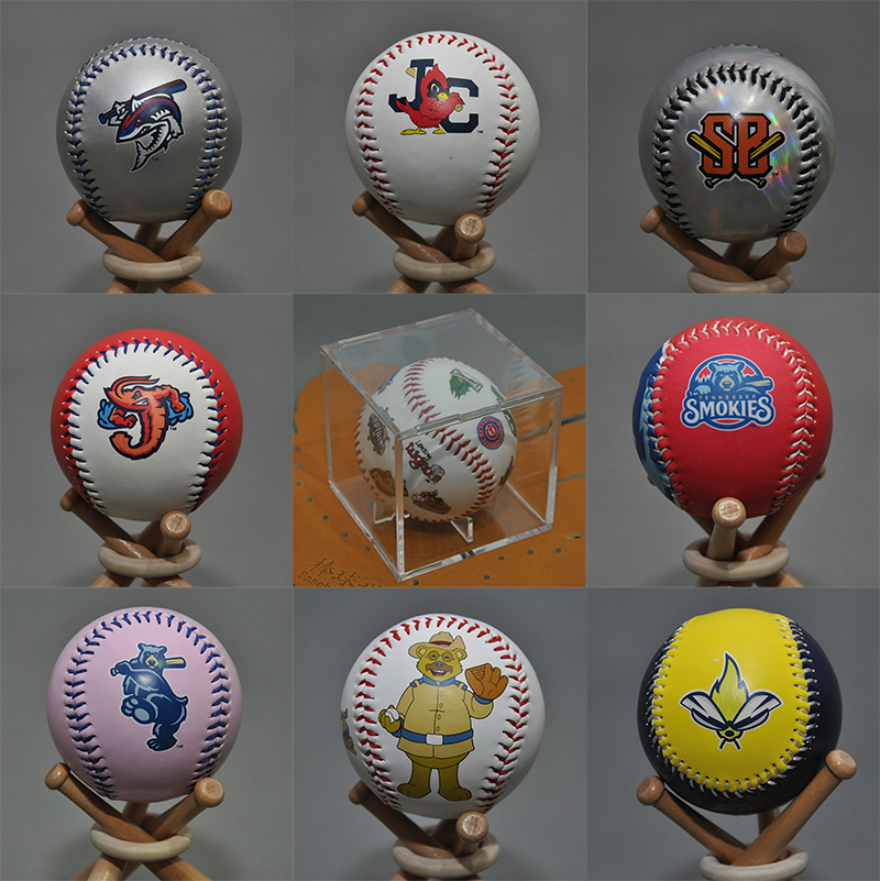 美国职业棒球小联盟1a多球队logo硬式棒球照片纪念版