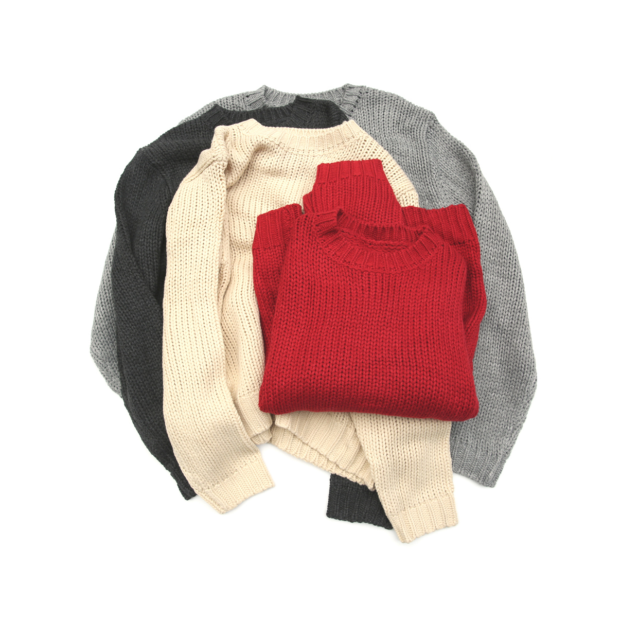 SOUTHPAW+1精品男装秋季新品青年日常通勤休闲圆领配围巾基础毛衣