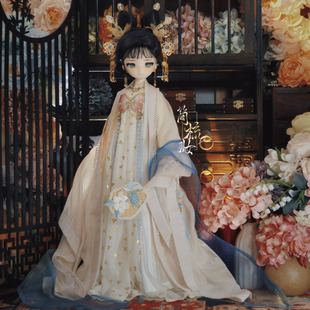 简梳妆古风bjd娃衣四分三分大女70叔自制新品包邮小福蝶玉腰奴