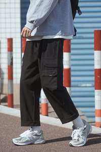 棉港风宽松直筒工装裤男日系休闲裤A418-BAA6008-P60-控79图片
