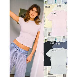 07.25新品 澳洲BODY 日常简约圆领套头短袖纯色百搭休闲T恤上衣