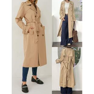 双排扣复古宽松长款 老钱高级经典 风衣外套 比利时C英式 OOhome新品