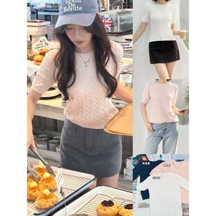 小优家 短袖 小优小马傻傻分不清楚 纽花针织衫 毛衣 新款 03.21新品