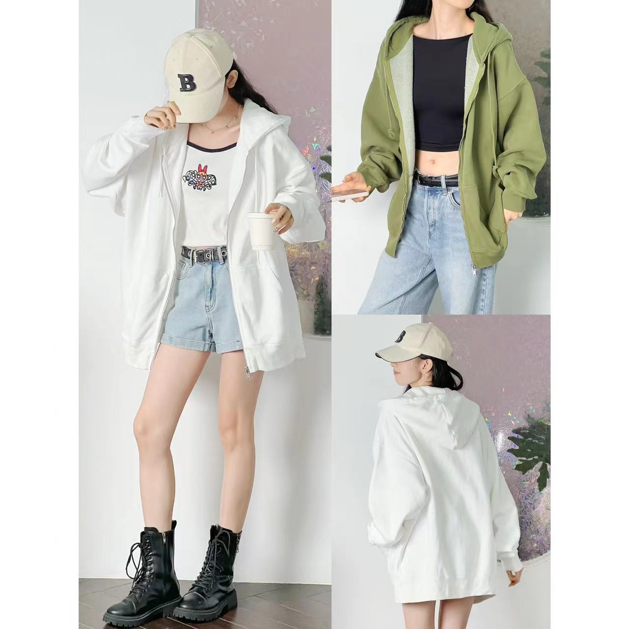 美式连帽宽松简约休闲运动卫衣