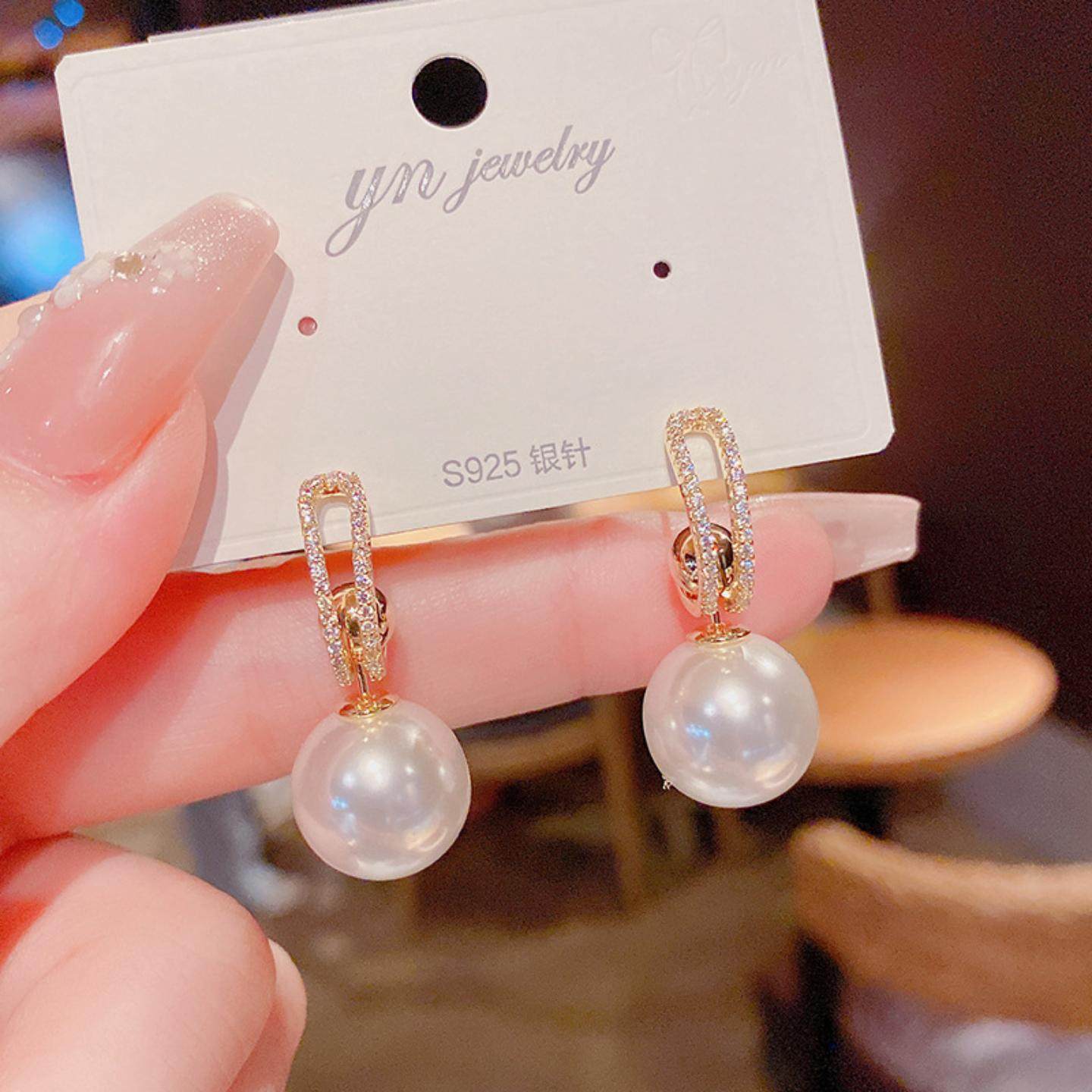 2026新款银耳环925纯银针简约珍珠耳钉气质网红高级感时尚耳饰女,饰品/流行首饰/时尚饰品新,银饰耳饰,淘宝优惠券,粉丝福利购,淘宝优惠卷