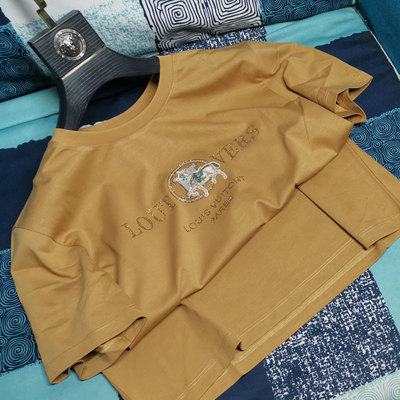 冰丝滑料丝光棉短袖T恤