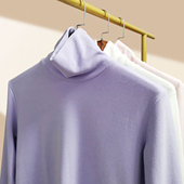 双面磨毛发热打底衫 男高领内搭德绒澳绒保暖堆堆长袖 加绒加厚t恤