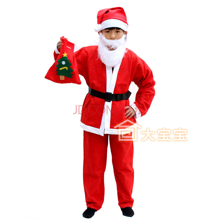 【特价清仓】圣诞节平安夜儿童圣诞老人衣服家庭舞会聚会服装服饰