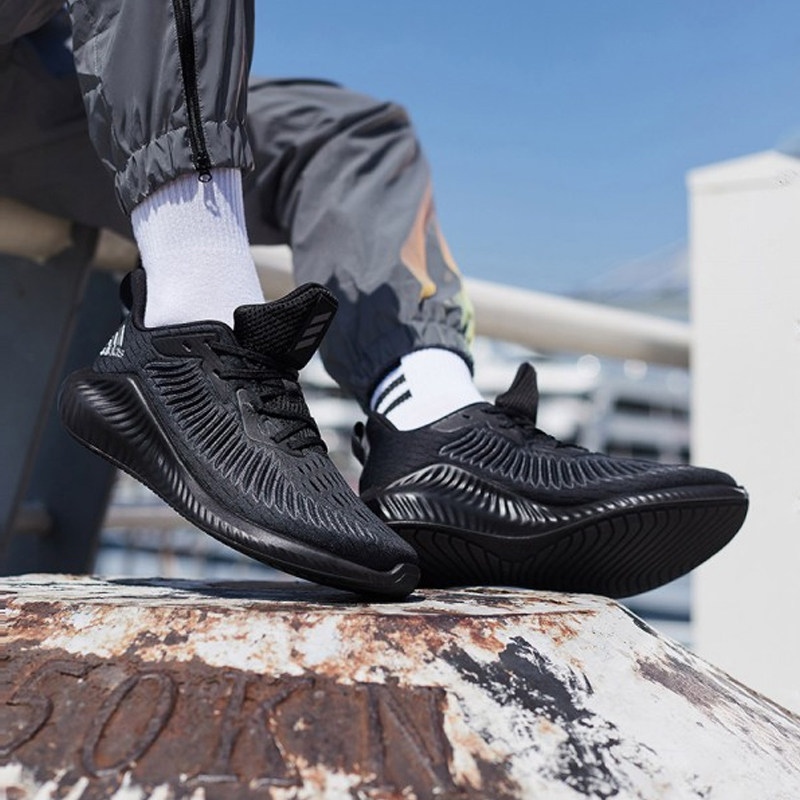 阿迪达斯男鞋alphabounce小椰子阿尔法跑步鞋新款透气缓震运动鞋